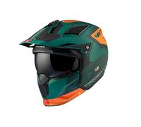 MT Helmets Streetfighter SV S - Casco Moto Integral Abierto con Visor Solar Retráctil, Estilo Streetfighter, Interior Lavable y Calota HIRP | Homologado ECE 22.06 & DOT