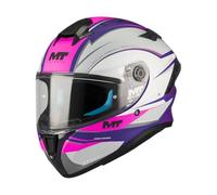 MT HELMETS Targo S - Casco Moto Integral con Visor Solar Full Vision, Pantalla Compatible con Pinlock, Interior Lavable y Cierre Micrométrico | Calota HIRP | Homologado ECE 22.06 & DOT