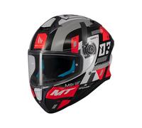 MT HELMETS Targo S - Casco Moto Integral con Visor Solar Full Vision, Pantalla Compatible con Pinlock, Interior Lavable y Cierre Micrométrico | Calota HIRP | Homologado ECE 22.06 & DOT