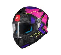 MT HELMETS Targo S - Casco Moto Integral con Visor Solar Full Vision, Pantalla Compatible con Pinlock, Interior Lavable y Cierre Micrométrico | Calota HIRP | Homologado ECE 22.06 & DOT