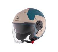 MT HELMETS Viale SV S - Casco Moto Jet Urbano con Visor Solar Retráctil, Interior Lavable, Pantalla Larga y Calota HIRP | Homologado ECE 22.06 & DOT