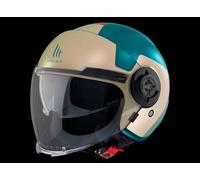 MT Helmets Viale SV S - Casco Moto Jet Urbano con Visor Solar Retráctil, Interior Lavable, Pantalla Larga y Calota HIRP | Homologado ECE 22.06 & DOT