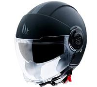 MT Helmets Viale SV S - Casco Moto Jet Urbano con Visor Solar Retráctil, Interior Lavable, Pantalla Larga y Calota HIRP | Homologado ECE 22.06 & Dot