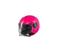 MT Helmets Viale SV S - Casco Moto Jet Urbano con Visor Solar Retráctil, Interior Lavable, Pantalla Larga y Calota HIRP | Homologado ECE 22.06 & Dot Rosa Fluor Talla L