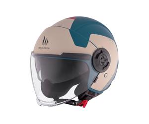 MT HELMETS Viale SV S - Casco Moto Jet Urbano con Visor Solar Retráctil, Interior Lavable, Pantalla Larga y Calota HIRP | Homologado ECE 22.06 & DOT