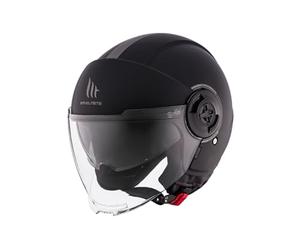 MT HELMETS Viale SV S - Casco Moto Jet Urbano con Visor Solar Retráctil, Interior Lavable, Pantalla Larga y Calota HIRP | Homologado ECE 22.06 & DOT
