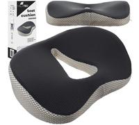 MT MALATEC Cojín ortopédico para silla de oficina, silla de ruedas, asiento de coche, ergonómico, ciática, coxis, dolor de espalda, hemorroides, funda extraíble21915