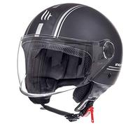 MT Street Jet-Helm Motorrad-Helm Roller-Helm Scooter-Helm Bobber Mofa-Helm Chopper Retro Cruiser Vintage Pilot Biker ECE 22.05 (Negro mate completo, S)