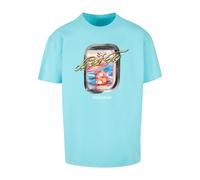 MT Upscale Camiseta 'Compton' turquesa / gris oscuro / rojo cereza / blanco L turquesa / gris oscuro / rojo cereza / blanco