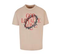 MT Upscale Camiseta 'God Loyalty Love' arena / antracita / rojo XS arena / antracita / rojo