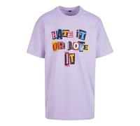 MT Upscale Camiseta 'Hate it or Love it' azul / amarillo / lila claro / naranja / negro Mujer MT Upscale 4XL azul / amarillo / lila claro / naranja / negro