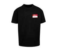 MT Upscale Camiseta ' Hey! My Name Is' rojo / negro / blanco M EUR