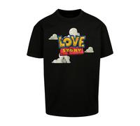 MT Upscale Camiseta 'Love Story' amarillo oscuro / rojo vivo / negro / offwhite M amarillo oscuro / rojo vivo / negro / offwhite