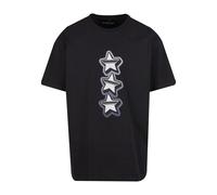 MT Upscale Camiseta 'Peace&Love' azul paloma / gris / negro / blanco L azul paloma / gris / negro / blanco