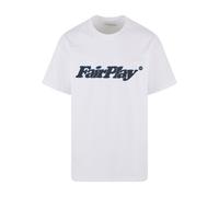 MT Upscale Camiseta 'Play Fair' azul claro / azul oscuro / blanco, Talla M