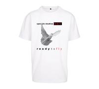 MT Upscale Camiseta 'Ready to fly' gris claro / coral / rojo fuego / negro / blanco 5XL gris claro / coral / rojo fuego / negro / blanco