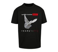 Mister tee Upscale - Camiseta Unisex de algodón con impresión de Gran tamaño, diseño gráfico, Negro, XS