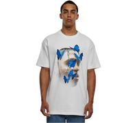 Mister Tee Le Papillon-Camiseta, Blanco, XS para Hombre