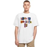 MT Upscale Mister Upscale Camiseta Hate Or Love It Oversize tee 100% algodón, Color Blanco, XL Grande Alto Unisex Adulto