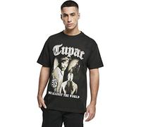 MT Upscale Mt1809-tupac Matw Sepia Oversize tee Camiseta, Negro, M Grande Alto para Hombre