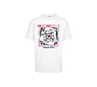 MT Upscale Mt2472-red Hot Chilli Peppers Oversize tee Camiseta, Blanco, L Hombres