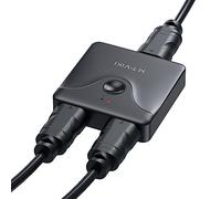 MT-VIKI Interruptor DP 4K @ 60Hz 2 en 1 Salida DisplayPort Splitter 1 en 2 Salida Interruptor de Puerto de visualización con un Puerto de alimentación Compatible con 3D para PC, portátil, proyector,