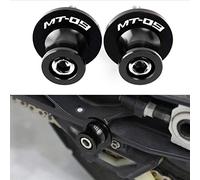 MT09 2014-2023 2pcs Diabolos M6 Tornillos CNC Aluminio para MT-09/SP MT09/SP 2014-2019 2020 2021 2022 2023（Negro）