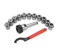 MT3-ER32 Herramienta de Vástago de Fresado de Alta Precisión,11 Piezas ER32 Collet Chuck,Con 1 llave,Alta Precisión de 0.0005,1/8, 3/16, 1/4, 5/16, 3/8, 7/16, 1/2, 9/16, 5/8, 11/16, 3/4
