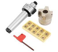 MT3 - FMB22 Holder Extension with 400R - 50-22 Face End Mill Cutter, Face Milling Cutter for CNC Machining, Heavy Duty Carbide End Mill with 10pcs APMT1604 Inserts, Ideal for Ste