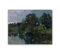 MTAAA Reproducción Sobre Lienzo - K.(Pond at Kuskovo) - Reproducciones de Pinturas - Cuadros artísticos para decoración de salón 80x104cm Sin marco