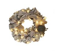MTADSBKFP Corona Floral para Puerta para Todas Las estacione Guirnalda Colgante de ratán Hecha a Mano de 40 cm for decoración de Puertas de centros comerciales.(Deep Sapphire)