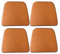 MTADSBKFP Fundas para sillas de Comedor, Cojín de Cuero en Forma de U Antideslizante for Silla de Comedor, Multicolor, 44x40cm, 46x43cm, 1, 2, 4, 6 Paquetes(Camel-a,46 * 43cm(4packs))