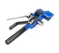 MTADSBKFP Herramientas para flejado de Acero, Tensor y Cortador de flejes de trinquete de Acero Inoxidable Azul y Plateado for Correas de 4,6-25 mm
