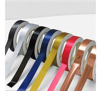 MTADSBKFP Perfil laminado flexible, Borde de papel tapiz autoadhesivo de PVC de 28 m, varios tamaños, multicolor(Brushed Silver,W: 3cm)