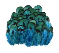 MTADSBKFP Plumas Decorativas para Manualidades, Plumas De Faisán Azul 3-7cm 20/50/200 uds(20 Piece)