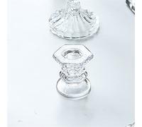 MTADSBKFP portavelas de Hierro, Simple Style Glass Candle Holder 6 pcs Multiple Sizes For Tables(A-2pcs)