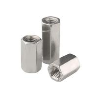 MTADSBKFP Tuercas de Acoplamiento hexagonales, Tuerca de Acoplamiento de Varilla Larga Hexagonal con Rosca Izquierda de Acero Inoxidable 304 M6-M16(M8x25mm)