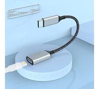 MTAKYI Adaptador De Audio USB-C a Lightning [Certificado MFi], Micrófono Audio para Auriculares Compatible con Lightning EarPods/Auriculares, iPhone16/15/iPad Pro/Air 4/Mini 6, Samsung, Windows
