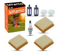 Mtanlo Air Filter Kit para Stihl FS91 FS91R KM91R FS89 FS131 FS311 FC96 Reemplazo OEM 4180-141-0300 4180 007 1005 con filtro de combustible, bujía de encendido, burbuja de aceite