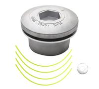 Mtanlo - Cabeza de corte desbrozadora de aluminio, alambres de cabeza cortadora, cortadora de hierba, cabeza segadora de hierba, sustituyendo alambres de aluminio, cabeza de corte para jardín, césped