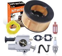 Mtanlo - Carburador para Stihl MS271 MS291 MS261 MS271C MS291C MS261C Motosierra, Parte Zama Carb C1Q-S252, MS251 Filtro de aire, kit de carburador con bujía de encendido y filtro de aire, color negro