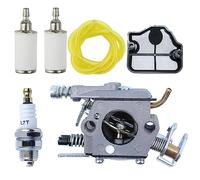 Mtanlo Carburador Tuning Kit para Husqvarna 36 41 136 137 141 142 Motosierra Reemplaza Walbro WT-834 WT-657 WT-529 WT-289 WT-285 WT-239 WT-202 Filtro de aire Línea de combustible