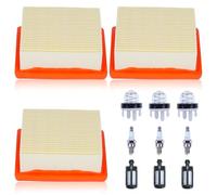 Mtanlo Kit de 3 Filtros de Aire y Combustible BR800 para Soplador de Hojas Stihl BR800, BR800C, BR800X, Repuesto para 42831410300, Filtros de Aire y Bujías + Filtro de Aceite