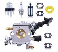 Mtanlo Kit de Carburador para Soplador Stihl BR350, BR350Z, BR430, SR430, SR431, SR450 y BR430Z Incluye Bujía, Filtro de Aceite y Filtro de Combustible Reemplaza 4229 129 0901