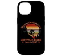 MTB Bike Ciclista Mountain-Biker Nacido 2008 Cumpleaños Bici Carcasa para iPhone 14