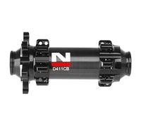 MTB Carbon Discbrake Hub, NOVATEC Straight Pull 4in 1, Front, 2 Japenese Ball Bearings, Black, Alloy Axle 15x100, 24 Holes, Box