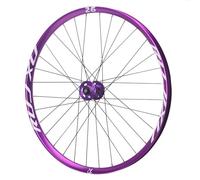 MTB Juego Ruedas Freno Disco 26/27.5/29 Pulgadas Ruedas Delanteras Y Traseras Eje Pasante 32 Habló para Volante Cassette 7-12 Velocidades(Purple Front,26")