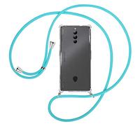 mtb more energy® Cadena para teléfono móvil compatible con ZTE Nubia Red Magic 8 Pro - Turquesa - Funda para smartphone para colgar - Carcasa completa de TPU antigolpes