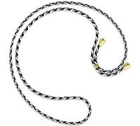 mtb more energy® Cuerda de Repuesto para Collar Smartphone - Camuflaje Blanco - Incluyendo Tapas Protectoras (Oro) - Cuerda de Intercambio Tirante Cadena Banda