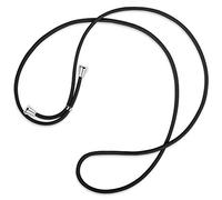 mtb more energy® Cuerda de Repuesto para Collar Smartphone - Negro - Incluyendo Tapas Protectoras (Plata) - Cuerda de Intercambio Tirante Cadena Banda